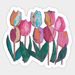 Colorful tulips Sticker